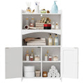 Freestanding Bathroom Storage Cabinet with Adjustable Shelf & Double Doors